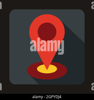 Zeiger Kartensymbol in flachen Stil Stock Vektor