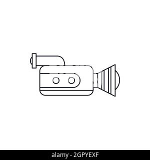 Video-Camcorder mit video-Kassetten-Symbol Stock Vektor