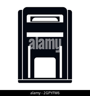 Briefkasten-Symbol, einfachen Stil quadratisch Stock Vektor