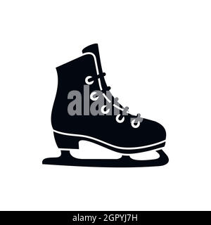 Schlittschuhe-Symbol, einfachen Stil Stock Vektor