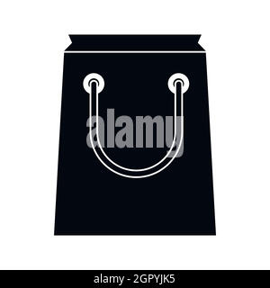 Papier-Tasche-Symbol, einfachen Stil Stock Vektor