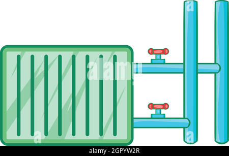Heizkörper-Symbol im Cartoon-Stil Stock Vektor