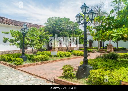 Kleiner Park in Santa Fe de Antioquia, Kolumbien. Stockfoto