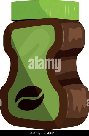 Kaffee Glas Glas Paketsymbol, Cartoon-Stil Stock Vektor