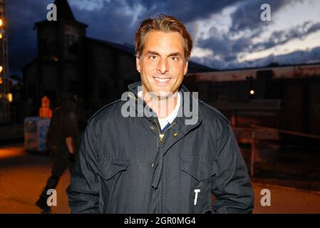 Rust, Deutschland. September 2021. Rust, Deutschland - 29. September 2021: Europa-Park, Horror Nights - Traumatica mit Thomas Mack, Mitglied der Eigentümerfamilie, bluebanana Unterhaltung, Halloween Quelle: dpa/Alamy Live News Stockfoto