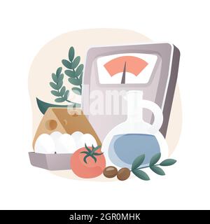 Mediterrane Diät abstraktes Konzept Vektor Illustration. Stock Vektor