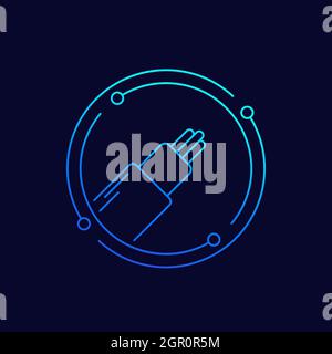 Symbol für die Linie des optischen Kabels, Vektor Stock Vektor