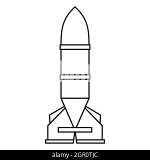 Rakete-Symbol im Umriss-Stil Stock Vektor