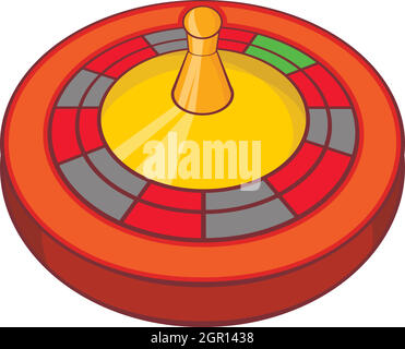 Roulette im Casino Icon, Cartoon Stil Stock Vektor