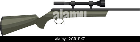 Jagd Gewehr Symbol, cartoon-Stil Stock Vektor