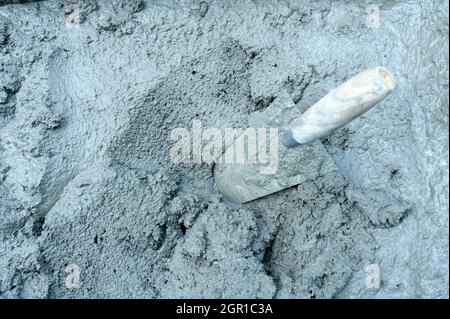 Betonbohrer, Straßenbau, Straßenbau Stockfoto