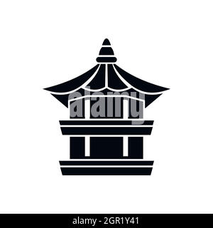 Traditionelle koreanische Pagode Symbol, einfachen Stil Stock Vektor