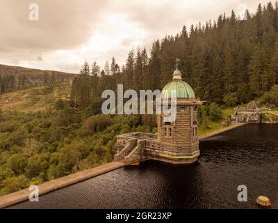 Pen Y Garreg Dam, Elan Valley, Cambrian Mountains, Powys, Mid Wales. Stockfoto