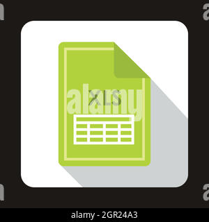 XLS Dateisymbol, flachen Stil Stock Vektor