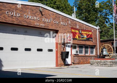 Cold Spring ist ein historisches Dorf am Hudson River im US-Bundesstaat New York Stockfoto