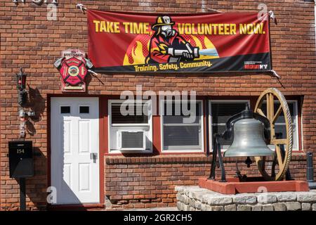 Cold Spring ist ein historisches Dorf am Hudson River im US-Bundesstaat New York Stockfoto