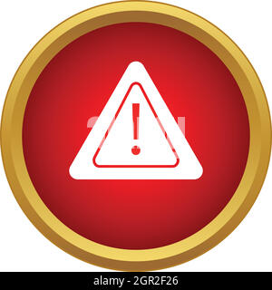 Ausrufezeichen im einfachen Stil Stock Vektor