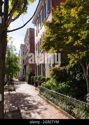 Washington DC - 13. August 2013: Stadthaus, das Jack Kennedy als Geschenk an Jackie kaufte, nachdem sie 1957 Tochter Caroline geboren hatte. Stockfoto