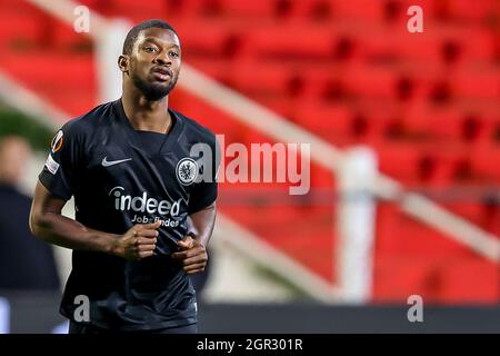 ANTWERPEN, BELGIEN - 30. SEPTEMBER: Almamy Tour der Eintracht Frankfurt während des UEFA Europa League Group Stage Matches zwischen Royal Antwerp FC und Eintracht Frankfurt am 30. September 2021 im Bosuil in Antwerpen, Belgien (Foto: Herman Dingler/Orange Picts) Stockfoto