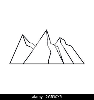 Berge Symbol, outline Style Stock Vektor