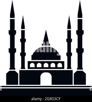 Moschee-Symbol, einfachen Stil Stock Vektor