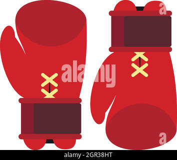 Boxhandschuhe-Symbol im flachen Stil Stock Vektor