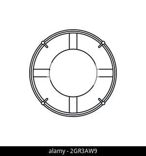 Lifeline Symbol, outline Style Stock Vektor