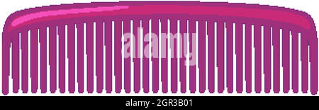 Einfacher Haarkamm auf weißem Hintergrund Stock Vektor