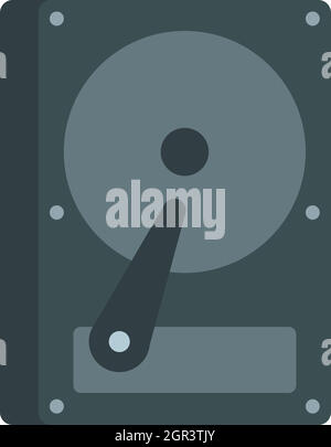 CD-Rom-Symbol, flachen Stil Stock Vektor