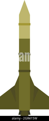 Raketen Rakete Symbol, flachen Stil Stock Vektor