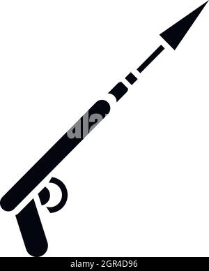 Unterwasserfischen speargun Symbol, einfachen Stil Stock Vektor