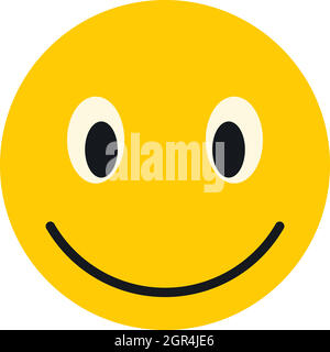 Smiley Gesichtssymbol, flachen Stil Stock Vektor