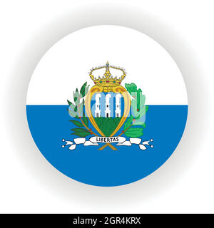 San Marino Symbol Kreis Stock Vektor