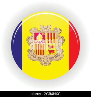 Andorra Symbol Kreis Stock Vektor