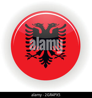 Albanien Symbol Kreis Stock Vektor