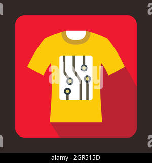 Elektronische T-shirt Symbol, flachen Stil Stock Vektor