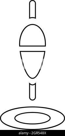 Angeln Schwimmer Symbol, Stil skizzieren Stock Vektor