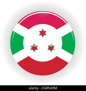 Burundi Symbol Kreis Stock Vektor