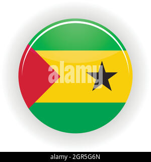 Sao Tome und Principe Symbol Kreis Stock Vektor