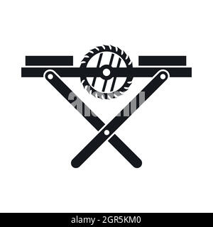 Die motorsäge Bank Symbol, einfachen Stil Stock Vektor