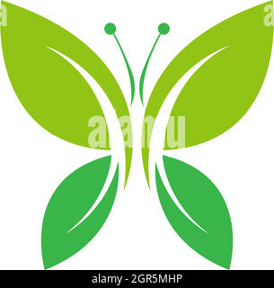 Schmetterling Symbol Logo Design Konzept Vorlage Illustration Stock Vektor