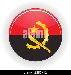 Angola Symbol Kreis Stock Vektor