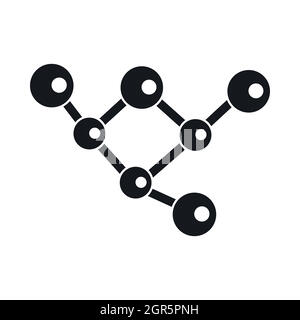 Molekülstruktur Symbol, einfachen Stil Stock Vektor