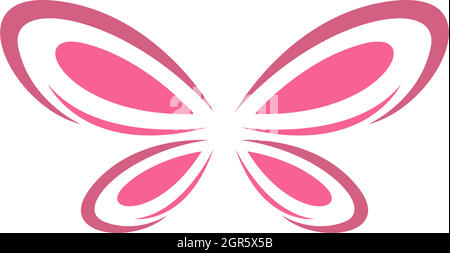 Schmetterling Symbol Logo Design Konzept Vorlage Illustration Stock Vektor