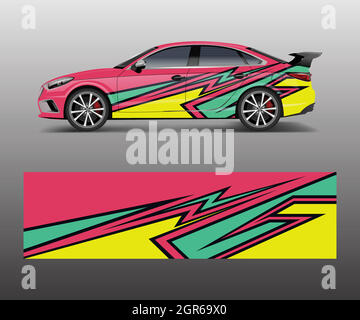 Sport Auto Racing Wrap Design. vektor-Design. Abstrakt Racing Grafik-Vektor für Sportwagen Wrap-Design Stock Vektor