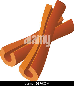 Zimtstangen Symbol, Cartoon-Stil Stock Vektor