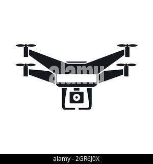 Drone Symbol Videokamera, einfachen Stil Stock Vektor