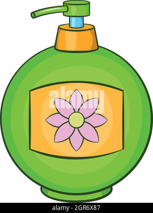 Grüne Kunststoff-Flasche Flüssigseife Symbol Stock Vektor