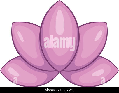 Lotus Blume Symbol, Cartoon-Stil Stock Vektor
