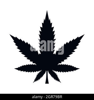 Cannabis-Blatt-Symbol, einfachen Stil Stock Vektor